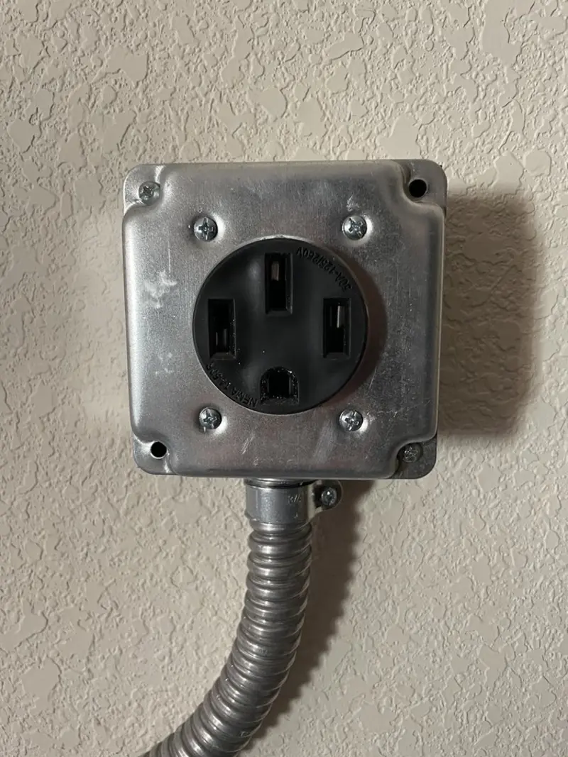 NEMA 14-50 outlet installed for Electrical Panel Upgrade in Mason